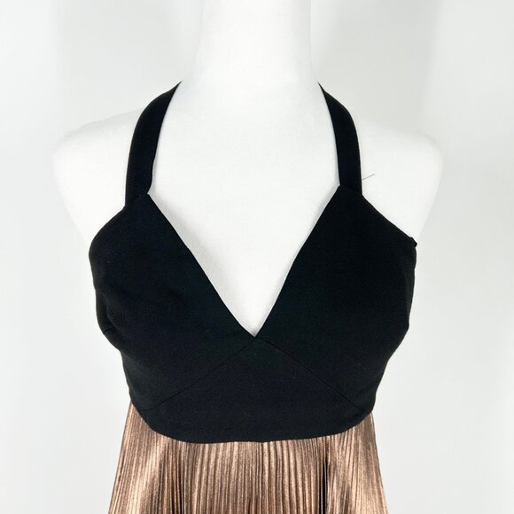 A.L.C. Alba Metallic Pleated Midi Dress - Picture 5 of 13